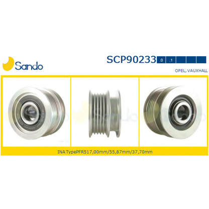 Foto Puleggia cinghia, Alternatore SANDO SCP902330