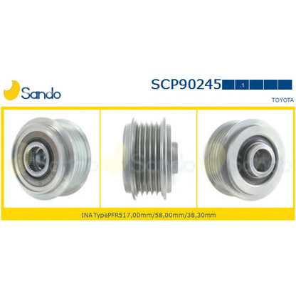 Foto Puleggia cinghia, Alternatore SANDO SCP902451