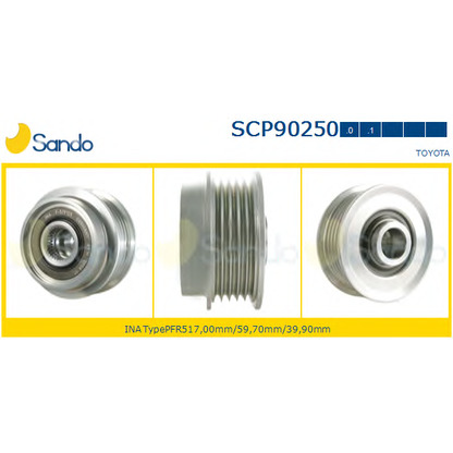 Zdjęcie Koło pasowe,  alternator SANDO SCP902500