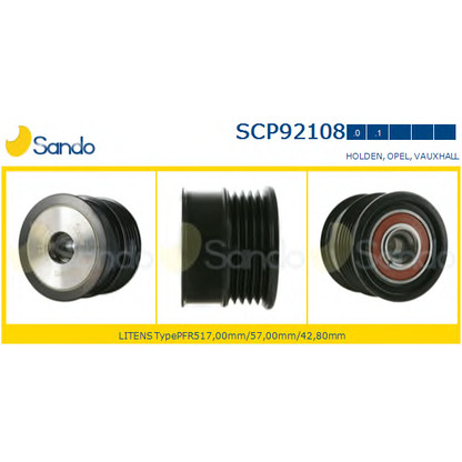 Zdjęcie Koło pasowe,  alternator SANDO SCP921080