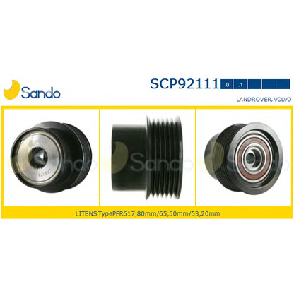 Zdjęcie Koło pasowe,  alternator SANDO SCP921111