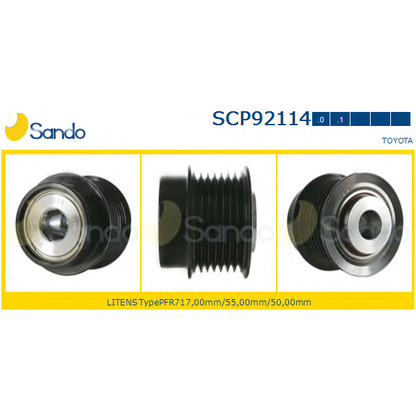 Zdjęcie Koło pasowe,  alternator SANDO SCP921140