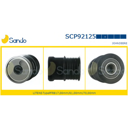 Zdjęcie Koło pasowe,  alternator SANDO SCP921251