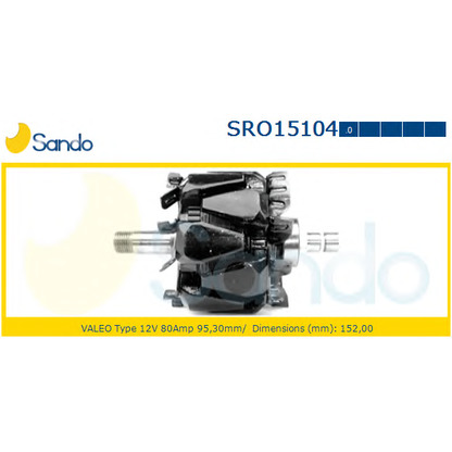 Foto Rotor, alternador SANDO SRO151040