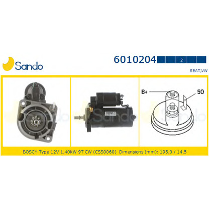 Foto Motor de arranque SANDO 60102042