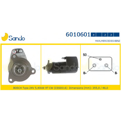 Foto Motor de arranque SANDO 60106013