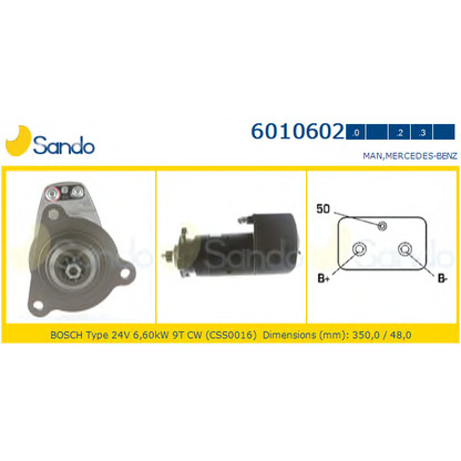 Foto Motor de arranque SANDO 60106020