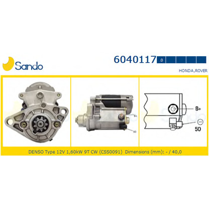 Foto Motor de arranque SANDO 60401170