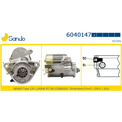 Foto Motor de arranque SANDO 60401470