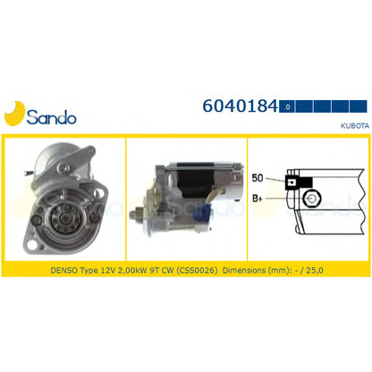 Foto Motor de arranque SANDO 60401840