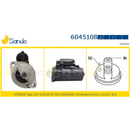 Foto Motor de arranque SANDO 60451082