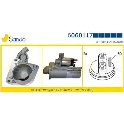 Foto Motor de arranque SANDO 60601171