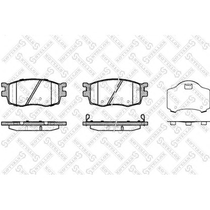 Фото Комплект тормозных колодок, дисковый тормоз STELLOX 001086BSX