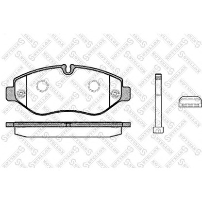 Photo Brake Pad Set, disc brake STELLOX 001093LSX