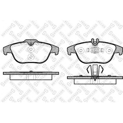 Фото Комплект тормозных колодок, дисковый тормоз STELLOX 002004SX