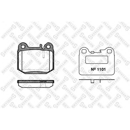 Фото Комплект тормозных колодок, дисковый тормоз STELLOX 025040BSX