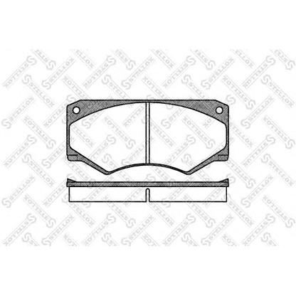 Photo Brake Pad Set, disc brake STELLOX 058000BSX