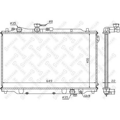 Photo Radiateur, refroidissement du moteur STELLOX 1025034SX