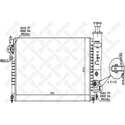 Photo Radiateur, refroidissement du moteur STELLOX 1025036SX