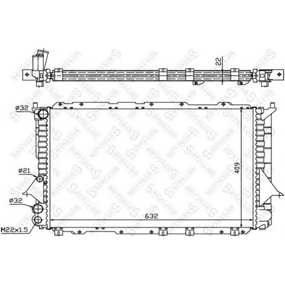 Foto Radiador, refrigeración del motor STELLOX 1025081SX