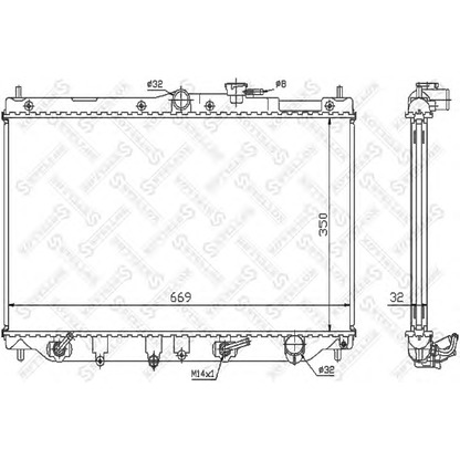 Photo Radiateur, refroidissement du moteur STELLOX 1025088SX