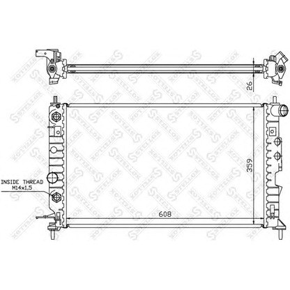 Photo Radiateur, refroidissement du moteur STELLOX 1025099SX