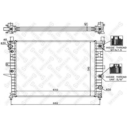 Photo Radiator, engine cooling STELLOX 1025138SX