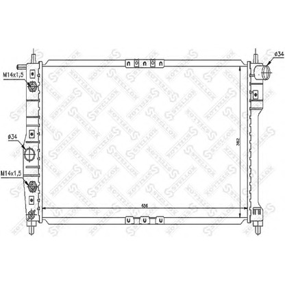 Foto Radiador, refrigeración del motor STELLOX 1025146SX