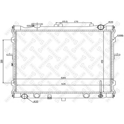 Photo Radiator, engine cooling STELLOX 1025170SX