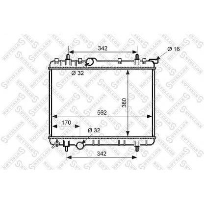 Foto Radiador, refrigeración del motor STELLOX 1025171SX