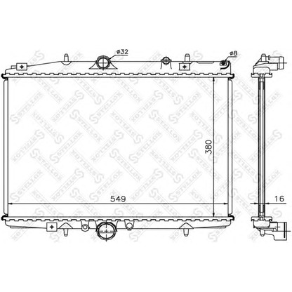 Foto Radiador, refrigeración del motor STELLOX 1025173SX