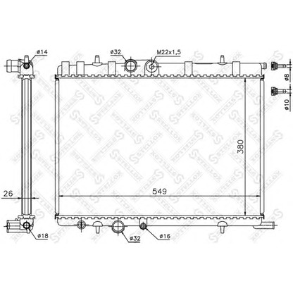 Photo Radiator, engine cooling STELLOX 1025177SX