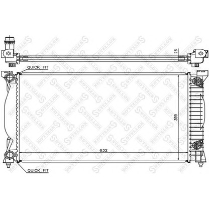 Foto Radiador, refrigeración del motor STELLOX 1025178SX