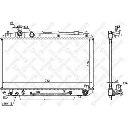 Photo Radiateur, refroidissement du moteur STELLOX 1025185SX