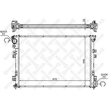 Photo Radiateur, refroidissement du moteur STELLOX 1025212SX