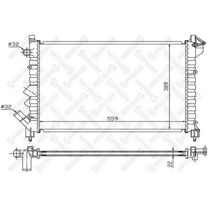 Photo Radiateur, refroidissement du moteur STELLOX 1025230SX