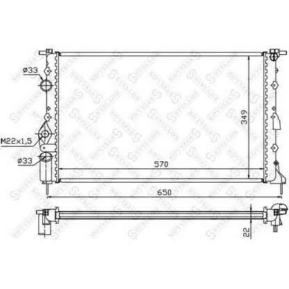 Photo Radiator, engine cooling STELLOX 1025238SX