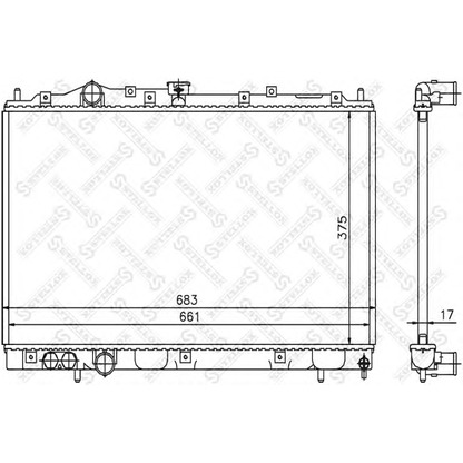 Photo Radiator, engine cooling STELLOX 1025258SX