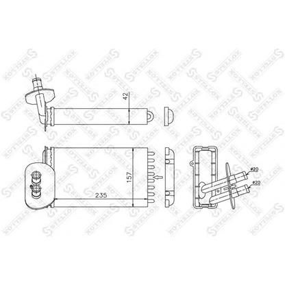 Photo Heat Exchanger, interior heating STELLOX 1035048SX