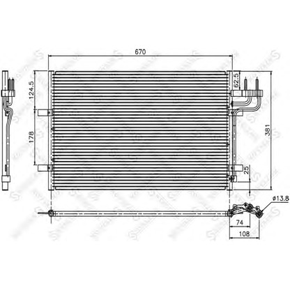 Photo Condenser, air conditioning STELLOX 1045036SX