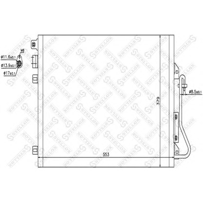 Photo Condenser, air conditioning STELLOX 1045044SX