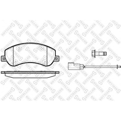 Photo Kit de plaquettes de frein, frein à disque STELLOX 1261002LSX