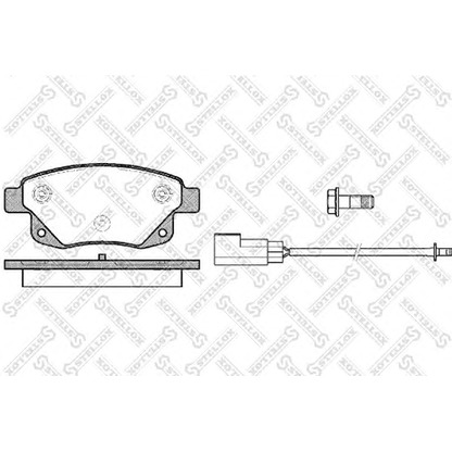 Photo Brake Pad Set, disc brake STELLOX 1263002SX