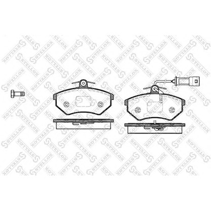 Photo Kit de plaquettes de frein, frein à disque STELLOX 145042SX