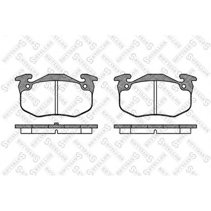 Photo Kit de plaquettes de frein, frein à disque STELLOX 155050SX