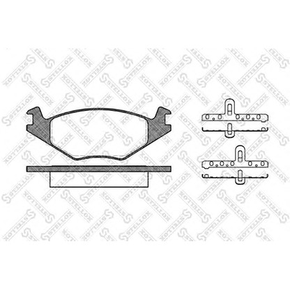 Фото Комплект тормозных колодок, дисковый тормоз STELLOX 182020SX