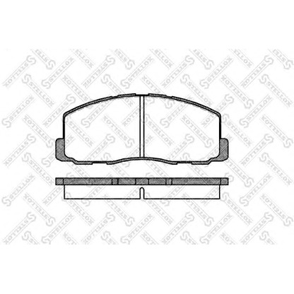 Фото Комплект тормозных колодок, дисковый тормоз STELLOX 199000SX