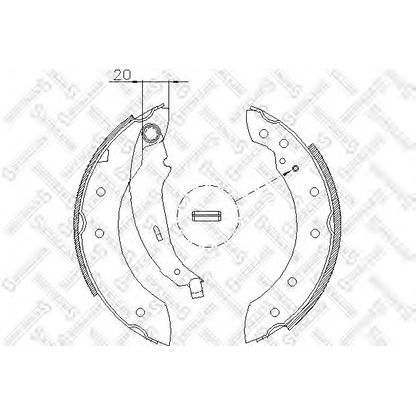 Photo Brake Shoe Set STELLOX 210101SX