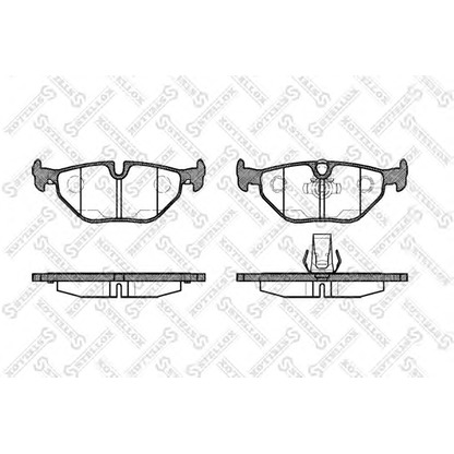 Фото Комплект тормозных колодок, дисковый тормоз STELLOX 276015BSX