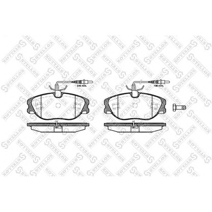 Photo Brake Pad Set, disc brake STELLOX 316044BSX